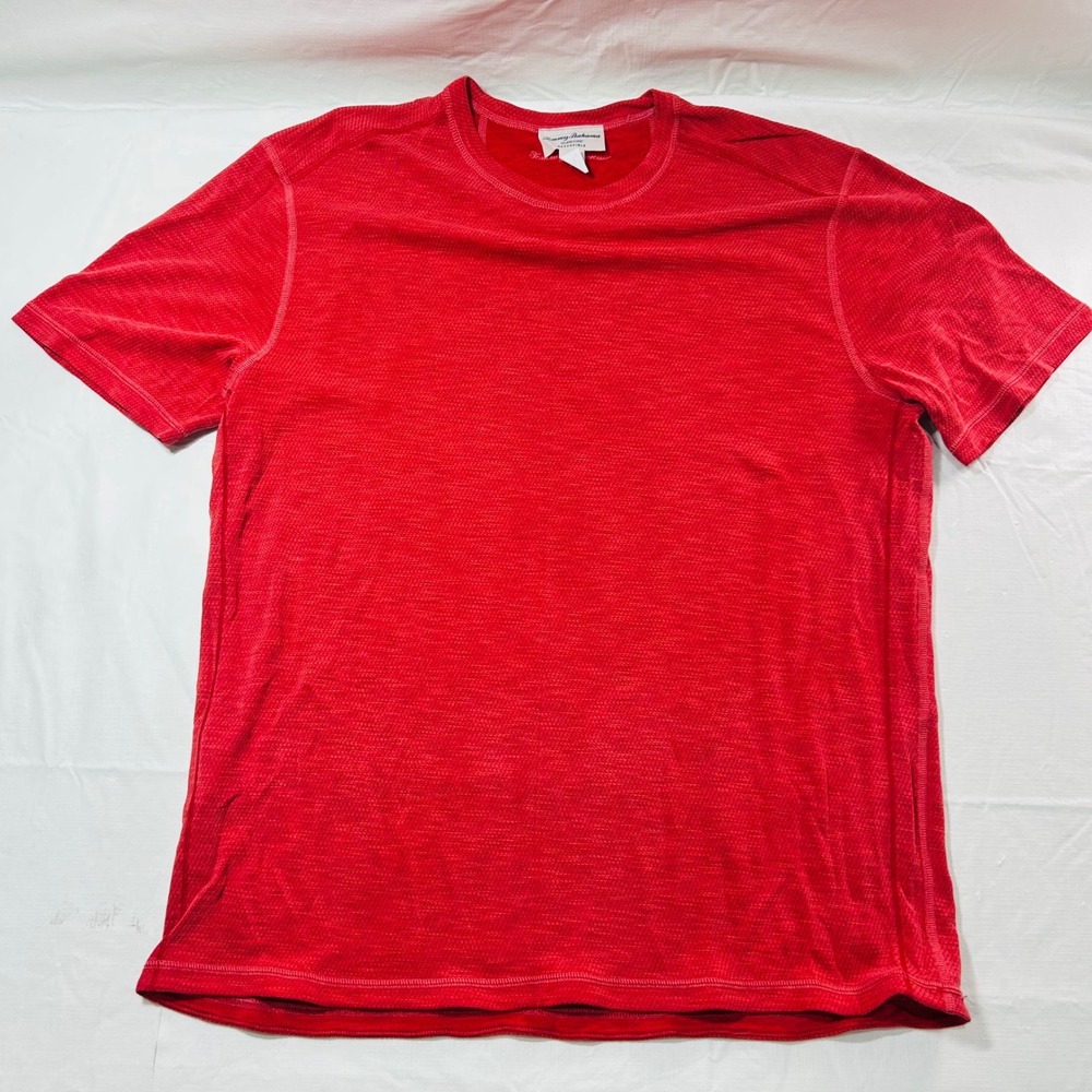 Tommy Bahama IslandZone Reversible‎ Red T-Shirt Mens Large CoolMax Tencel L/G